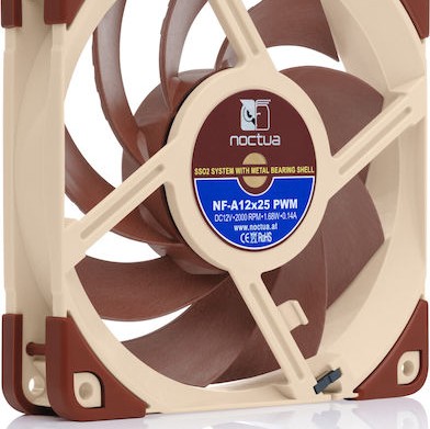 Noctua NF-A12x25 ULN Case Fan 120mm με Σύνδεση 3-Pin Καφέ