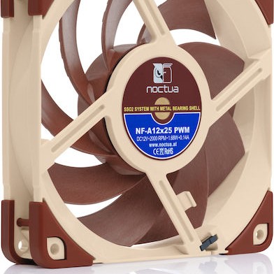 Noctua NF-A12x25 ULN Case Fan 120mm με Σύνδεση 3-Pin Καφέ