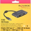 DeLock 62991 USB-C Docking Station με HDMI 4K PD Γκρι