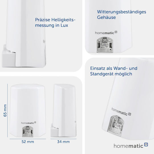 HomeMatic Φωτοκύτταρο Μπαταρίας σε Λευκό Χρώμα 151566A0