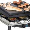 Steba RC 4 Plus Deluxe Επιτραπέζια Ηλεκτρική Ψησταριά Raclette Λείας και Αυλακωτής Πλάκας 1450W με Ρυθμιζόμενο Θερμοστάστη 39x37εκ.