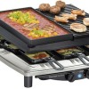 Steba RC 4 Plus Deluxe Επιτραπέζια Ηλεκτρική Ψησταριά Raclette Λείας και Αυλακωτής Πλάκας 1450W με Ρυθμιζόμενο Θερμοστάστη 39x37εκ.