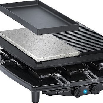 Steba RC 4 Plus Deluxe Επιτραπέζια Ηλεκτρική Ψησταριά Raclette Αυλακωτής Πλάκας 1450W με Ρυθμιζόμενο Θερμοστάτη 39x37εκ.