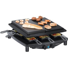 Steba RC 4 Plus Deluxe Επιτραπέζια Ηλεκτρική Ψησταριά Raclette Αυλακωτής Πλάκας 1450W με Ρυθμιζόμενο Θερμοστάτη 39x37εκ.