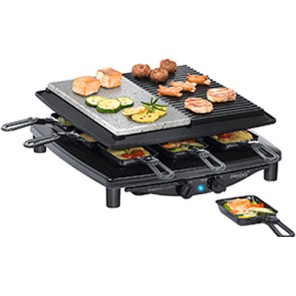 Steba RC 4 Plus Deluxe Επιτραπέζια Ηλεκτρική Ψησταριά Raclette Αυλακωτής Πλάκας 1450W με Ρυθμιζόμενο Θερμοστάτη 39x37εκ.