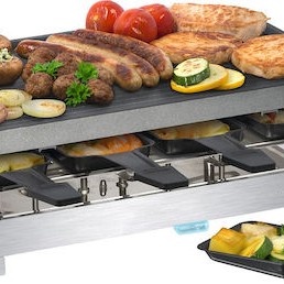 Steba Επιτραπέζια Ηλεκτρική Ψησταριά Raclette Αυλακωτής Πλάκας 1200W με Ρυθμιζόμενο Θερμοστάστη 40.5x24εκ.