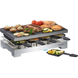 Steba Επιτραπέζια Ηλεκτρική Ψησταριά Raclette Αυλακωτής Πλάκας 1200W με Ρυθμιζόμενο Θερμοστάστη 40.5x24εκ.
