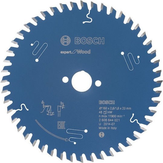 Bosch Expert Δίσκος Κοπής Ξύλου 160mm 2608644021