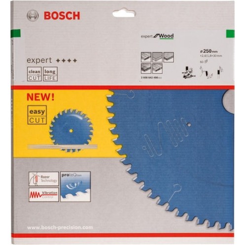Bosch Δίσκος Κοπής Ξύλου 250mm 0651406482