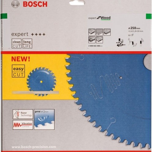 Bosch Δίσκος Κοπής Ξύλου 250mm 0651406482