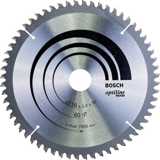 Bosch Optiline Wood Δίσκος Κοπής Ξύλου 216mm 2608640433