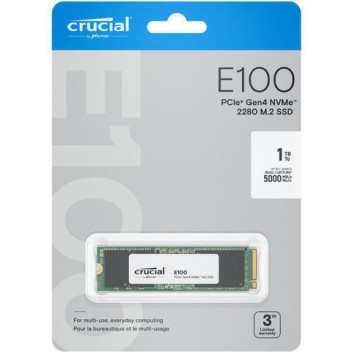 Crucial E100 Gen4 SSD 1TB M.2 NVMe PCI Express 4.0
