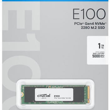 Crucial E100 Gen4 SSD 1TB M.2 NVMe PCI Express 4.0