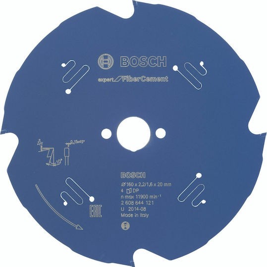 Bosch Δίσκος Κοπής Δομικών Υλικών 160mm 2608644121