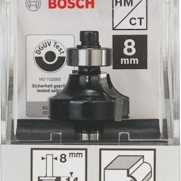 Bosch Φρέζα Στρογγυλέματος σε Ξύλο 6mm x 24.7mm x 8mm με Οδηγό και Ρουλεμάν