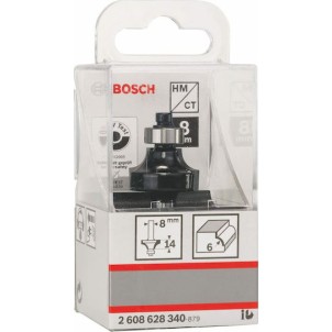 Bosch Φρέζα Στρογγυλέματος σε Ξύλο 6mm x 24.7mm x 8mm με Οδηγό και Ρουλεμάν