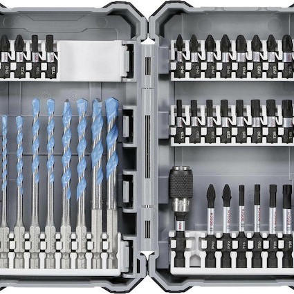 Bosch Σετ 35 Τρυπάνια με Εξάγωνο Στέλεχος για Δομικά Υλικά, Μέταλλο και Ξύλο