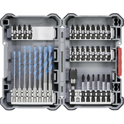 Bosch Σετ 35 Τρυπάνια με Εξάγωνο Στέλεχος για Δομικά Υλικά, Μέταλλο και Ξύλο