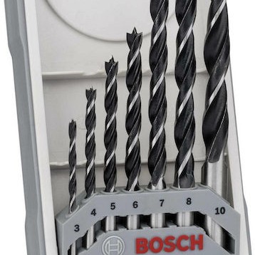 Bosch X-Line Σετ 7 Τρυπάνια με Κυλινδρικό Στέλεχος για Ξύλο
