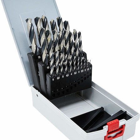 Bosch PointTeQ Σετ 25 Τρυπάνια HSS με Κυλινδρικό Στέλεχος για Μέταλλο