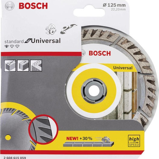 Bosch Standard Δίσκος Κοπής Δομικών Υλικών 125mm 2608615059