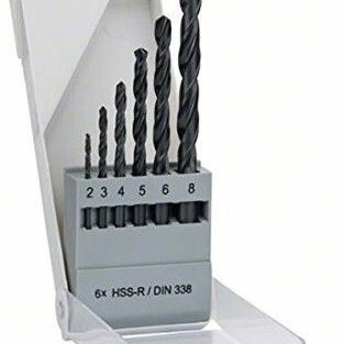 Bosch HSS Twist Drill Set PointTeQ Σετ 6 Διαμαντοτρύπανα HSS με Κυλινδρικό Στέλεχος για Μέταλλο