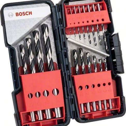 Bosch PointTeQ Σετ 18 HSS Τρυπάνια HSS με Κυλινδρικό Στέλεχος για Μέταλλο