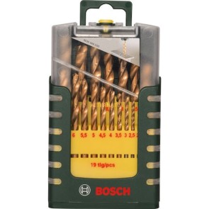Bosch Σετ 19 Τρυπάνια Τιτανίου για Μέταλλο