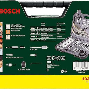 Bosch V-Line Σετ 103 Τρυπάνια για Μέταλλο και Ξύλο