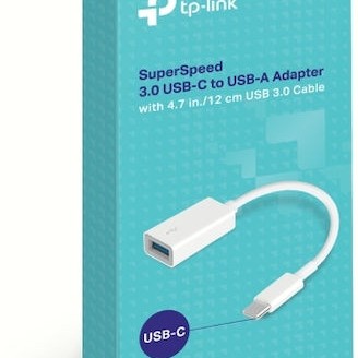 TP-LINK UC400 Μετατροπέας USB-C male σε USB-A female OTG SuperSpeed 3.0 Λευκό