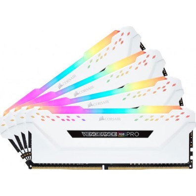 Corsair Vengeance Rgb Pro White DDR4 32GB RAM με 4x8GB Modules και Ταχύτητα 3200 για Desktop