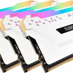 Corsair Vengeance Rgb Pro White DDR4 32GB RAM με 4x8GB Modules και Ταχύτητα 3200 για Desktop