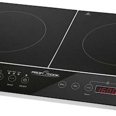 Profi Cook PC-DKI 1067 Επιτραπέζια Εστία Επαγωγική Διπλή Μαύρη