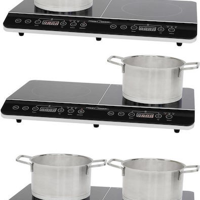 Profi Cook PC-DKI 1067 Επιτραπέζια Εστία Επαγωγική Διπλή Μαύρη