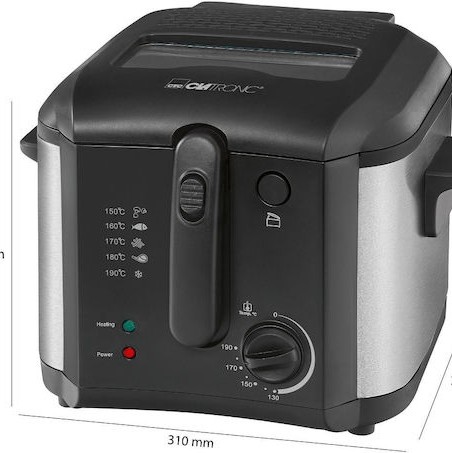 Clatronic FR 3649 Φριτέζα 2.5lt Μαύρη