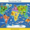 Παιδικό Puzzle Animal World Map για 4+ Ετών 30pcs Ravensburger