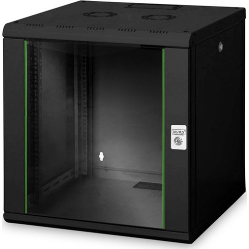 Digitus Επιτοίχια Καμπίνα Rack 12U 60x60x64.3cm Μαύρο 12U-6/6-SW