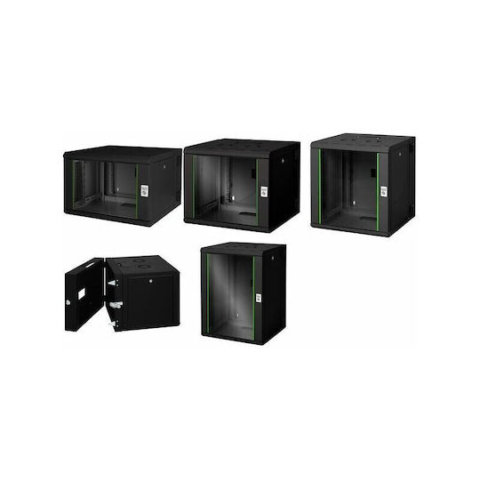Digitus Professional Unique Επιτοίχια Καμπίνα Rack 9U 50.9x60x60cm Μαύρο DN-19 09-U-3-SW