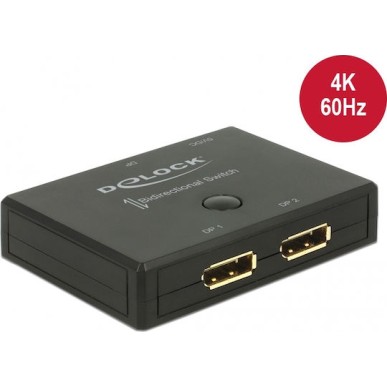 DeLock DisplayPort 2-1 Switch Bidirectional 4K 60Hz