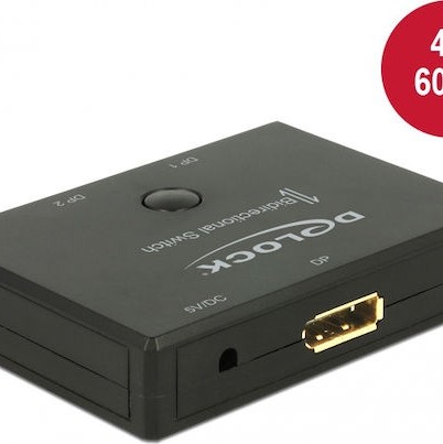 DeLock DisplayPort 2-1 Switch Bidirectional 4K 60Hz