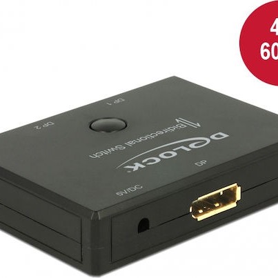 DeLock DisplayPort 2-1 Switch Bidirectional 4K 60Hz