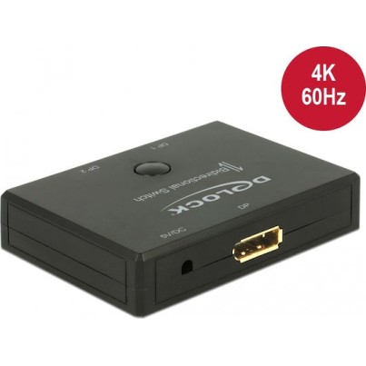 DeLock DisplayPort 2-1 Switch Bidirectional 4K 60Hz