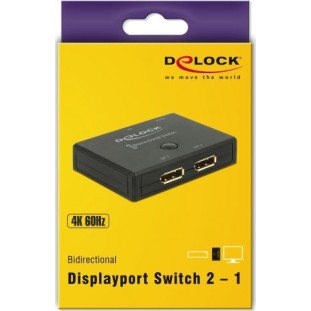 DeLock DisplayPort 2-1 Switch Bidirectional 4K 60Hz