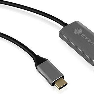 Icy Box HDMI 1.3 Cable HDMI male - USB-C male 1.8m Μαύρο