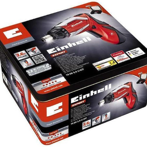 Einhell TE-SD 3,6 Li Kit Κατσαβίδι Μπαταρίας 3.6V 1x1.5Ah