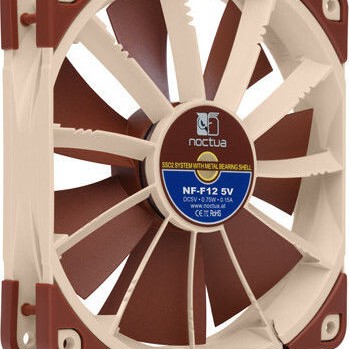 Noctua NF-F12 5V Case Fan 120mm με Σύνδεση 3-Pin Καφέ
