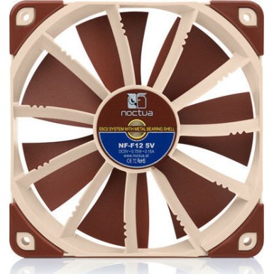 Noctua NF-F12 5V Case Fan 120mm με Σύνδεση 3-Pin Καφέ