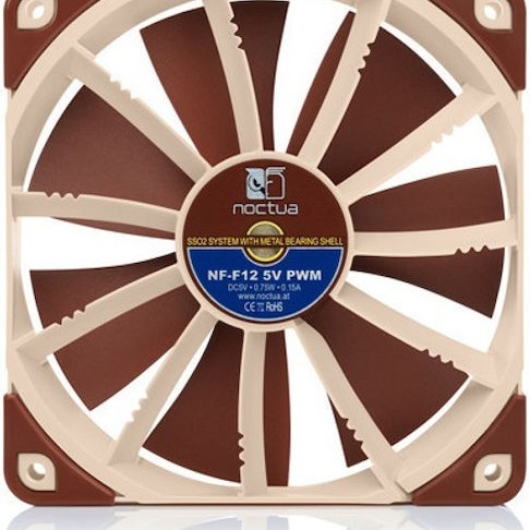 Noctua NF-F12 5V Case Fan 120mm με Σύνδεση 4-Pin PWM Καφέ