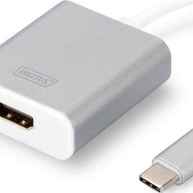Digitus Μετατροπέας USB-C male σε HDMI female Λευκό (DA-70836)
