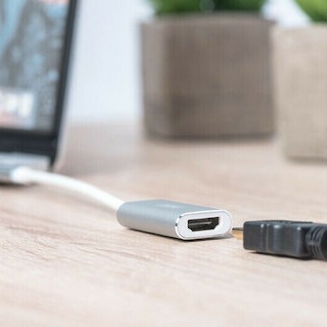 Digitus Μετατροπέας USB-C male σε HDMI female Λευκό (DA-70836)